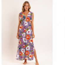 Load image into Gallery viewer, Model Front: Rio De Sol Maxi Dresses Garden-Flower Long Dress Soleil