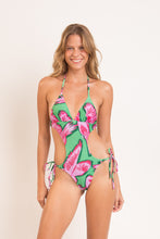 Load image into Gallery viewer, Model Front: Rio De Sol One-Piece Parrots Trikini-Comfy
