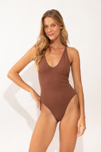 Load image into Gallery viewer, Model Front: Rio De Sol One-Piece Sand-Cappuccino Sunny