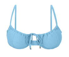Load image into Gallery viewer, Product Front: Rio De Sol Top Top Dots-Sky Balconet-Tie
