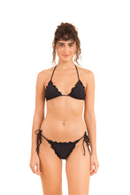 Load image into Gallery viewer, Model Front: Rio De Sol Top Top Dots-Black Frufru
