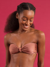 Load image into Gallery viewer, Image 09: Rio De Sol Top Top Shimmer-Copper Bandeau-Joy
