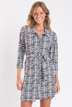 Load image into Gallery viewer, Gallery: Rio De Sol Shirtdress Ikat Chemise

