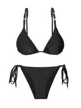 Load image into Gallery viewer, Product Front: Rio De Sol Set Set Shimmer-Black Lia-Noa Lacinho
