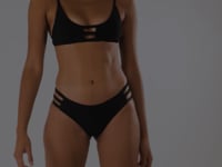 Load and play video in Gallery viewer, Video: Rio De Sol Top Top Bora-Black Bra-Trio

