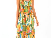 Load and play video in Gallery viewer, Video: Rio De Sol Maxi Dresses Tropical Long Dress Chiara

