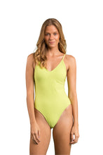 Load image into Gallery viewer, Model Front: Rio De Sol One-Piece Bora-Citrus Hype
