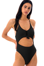 Load image into Gallery viewer, Gallery: Rio De Sol One-Piece Dots-Black Ivy Strap
