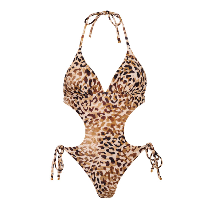 Product Front: Rio De Sol One-Piece Leopard Trikini