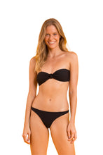 Load image into Gallery viewer, Model Front: Rio De Sol Set Set Bora-Black Bandeau-Joy Leblon
