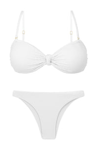 Product Front: Rio De Sol Set Set Bora-White Bandeau-Joy Leblon
