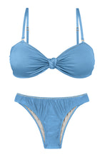 Load image into Gallery viewer, Product Front: Rio De Sol Set Set Shimmer-Baltic-Sea Bandeau-Joy Essential
