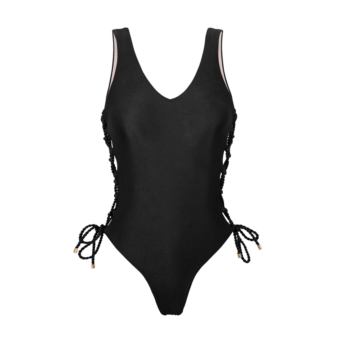 Product Front: Rio De Sol One-Piece Shimmer-Black Zoe