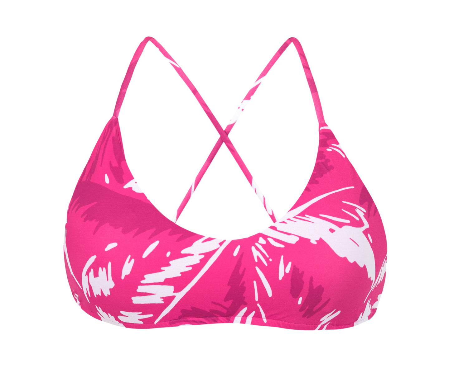 Product Front: Rio De Sol Top Top Pink-Palms Bralette