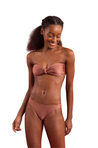 Image 04: Rio De Sol Top Top Shimmer-Copper Bandeau-Joy