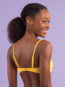 Top Malibu-Yellow Bandeau-Duo